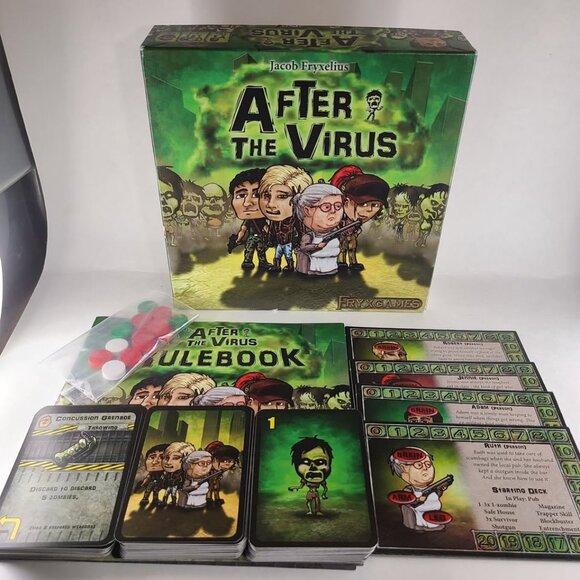 AFTER THE VIRUS Board Card Game Jacob Fryxelius 2017 Zombie Horror - Picture 3 of 5